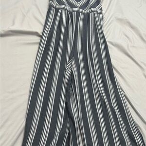 Xhilaration Black and White Striped Wide-Leg Pants